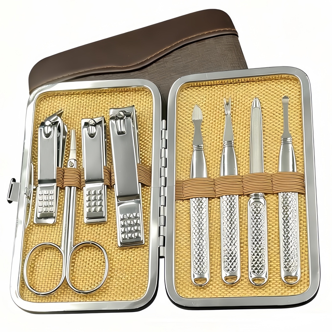 Mens Grooming Kit Case - Maniküreset für Männer und Frauen, professionelles