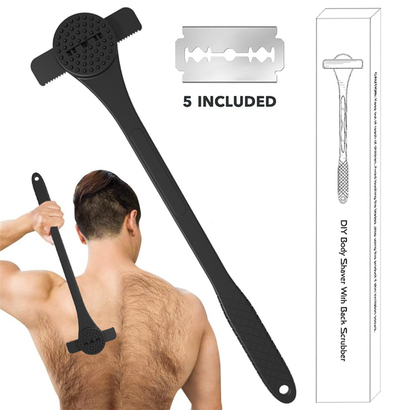 Men'S Grooming Shaver - Flexibler Rückenrasierer mit langem Griff, multifunktionaler