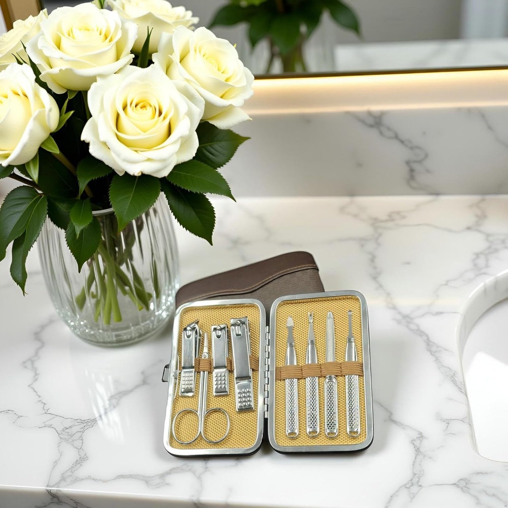 Mens Grooming Kit Case - Professionelles Maniküre-Pediküre-Set für Männer und Frauen