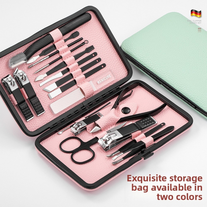 18-teiliges Maniküre-Pediküre- – Mens Grooming Kit Case Bewertung und Preis